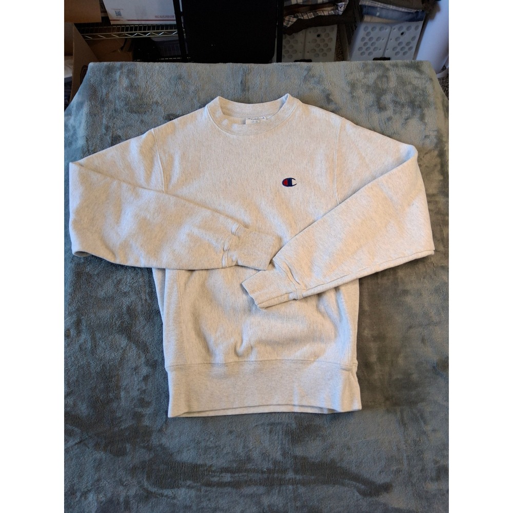 Champion Reverse Weave Sweatshirt Womens XS Light Gray Heather Crewneck Pullover